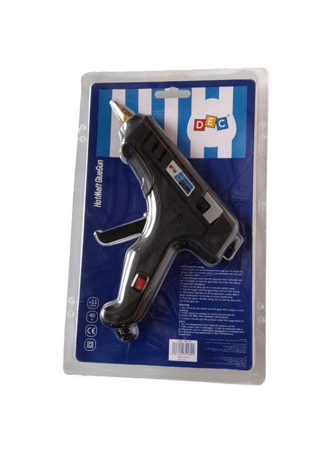 DEC 40W Electric Corded Large Hot Melt Glue Gun Black 4 x 21 x 17.5 cm BBF-1891 - Image 1